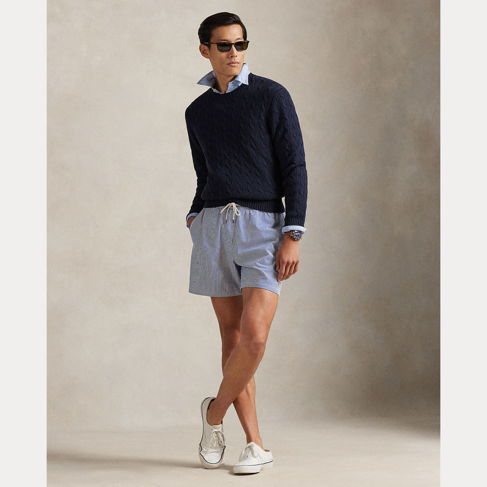 POLO Ralph Lauren Traveler zwembroek – Blauw-68% katoen, 27% polyester, 5% elastaan-HEREN BROEKEN-Blauw