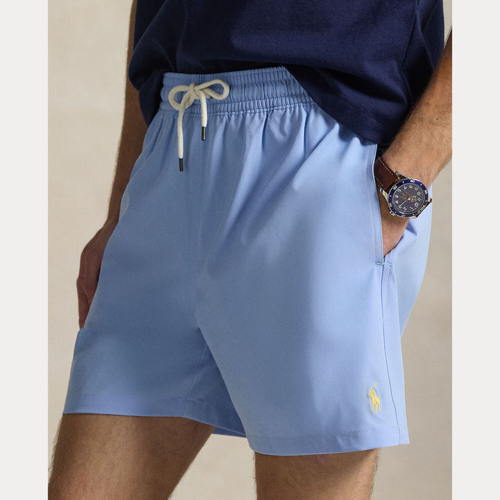 POLO Ralph Lauren Traveler zwembroek – Blauw-90% polyester, 10% elastaan-HEREN BROEKEN-Blauw