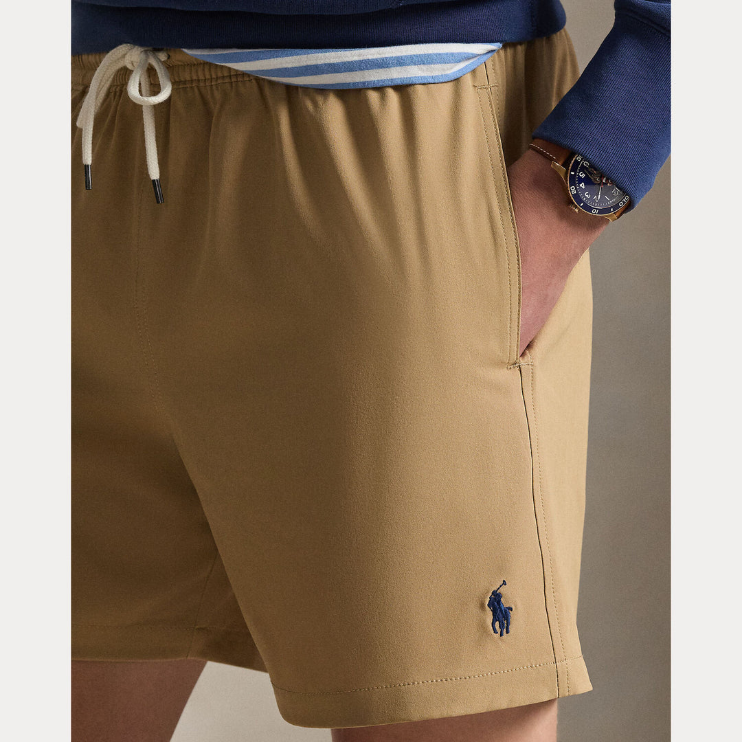 POLO Ralph Lauren Traveler zwembroek – Bruin-90% polyester, 10% elastaan-HEREN BROEKEN-Bruin