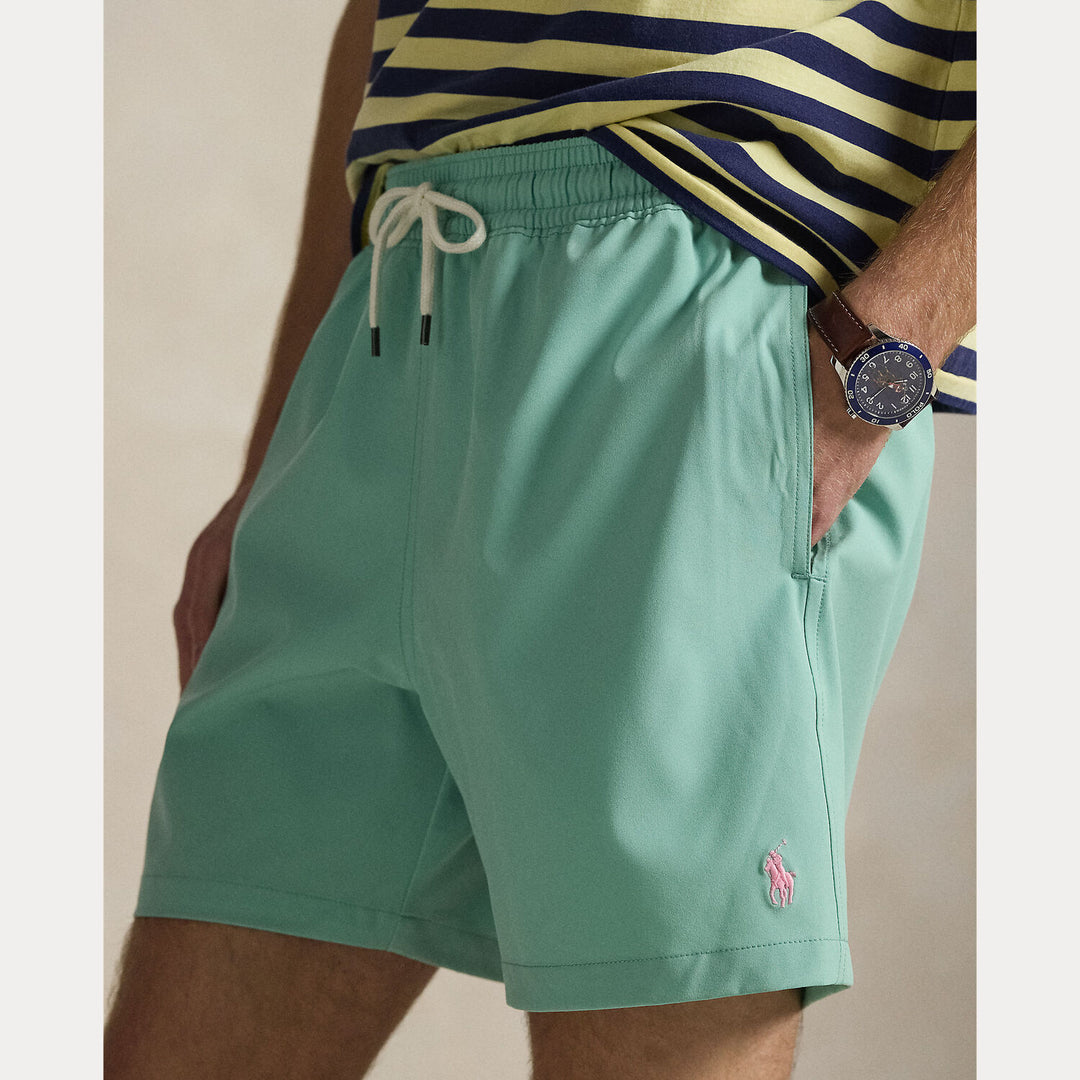 POLO Ralph Lauren Traveler zwembroek – Groen-90% polyester, 10% elastaan-HEREN BROEKEN-Groen