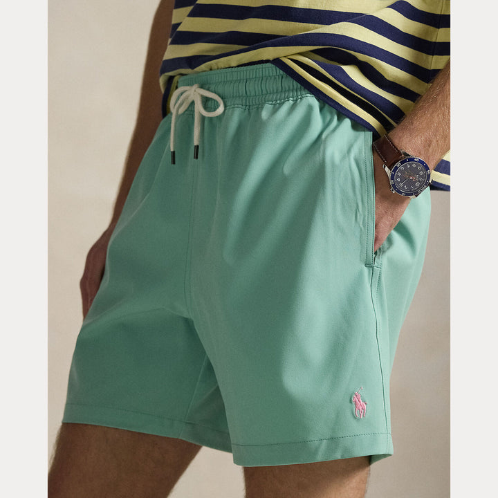 POLO Ralph Lauren Traveler zwembroek – Groen-90% polyester, 10% elastaan-HEREN BROEKEN-Groen
