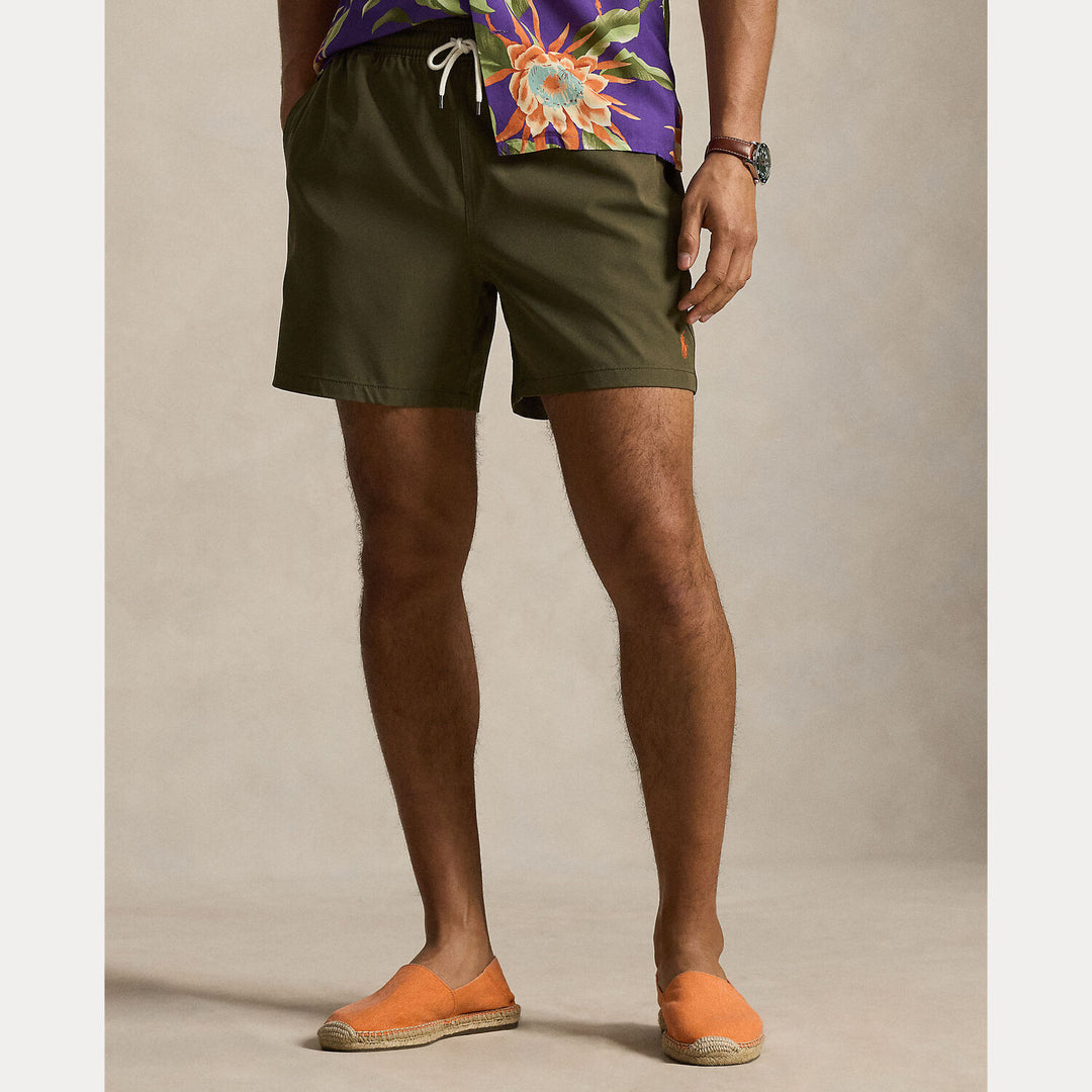 POLO Ralph Lauren Traveler zwembroek – Groen-90% polyester, 10% elastaan-HEREN BROEKEN-Groen