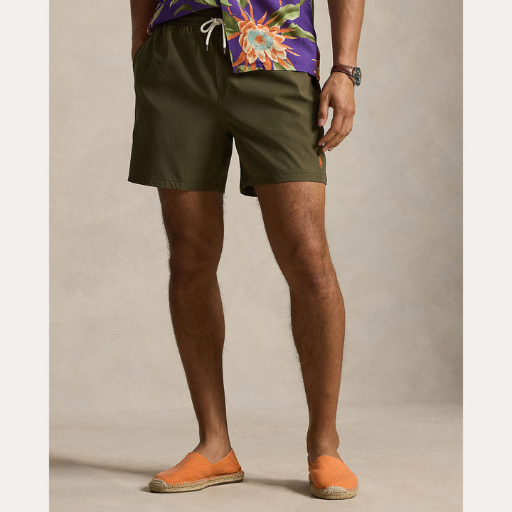 POLO Ralph Lauren Traveler zwembroek – Groen-90% polyester, 10% elastaan-HEREN BROEKEN-Groen