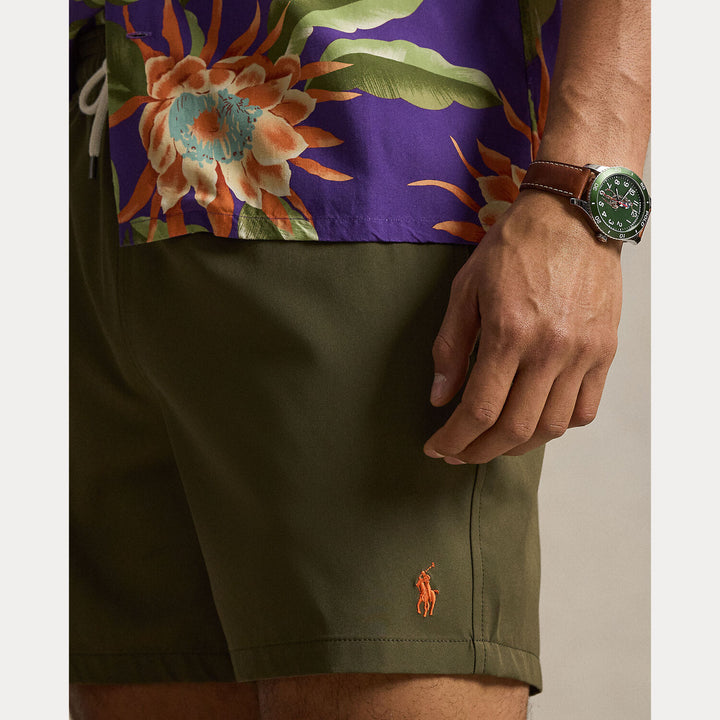 POLO Ralph Lauren Traveler zwembroek – Groen-90% polyester, 10% elastaan-HEREN BROEKEN-Groen