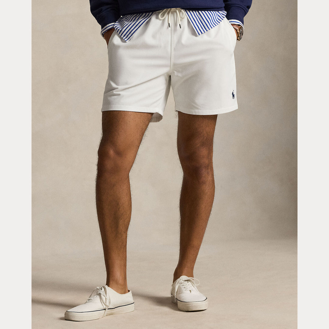 POLO Ralph Lauren Traveler zwembroek – Wit-90% polyester, 10% elastaan-HEREN BROEKEN-Wit