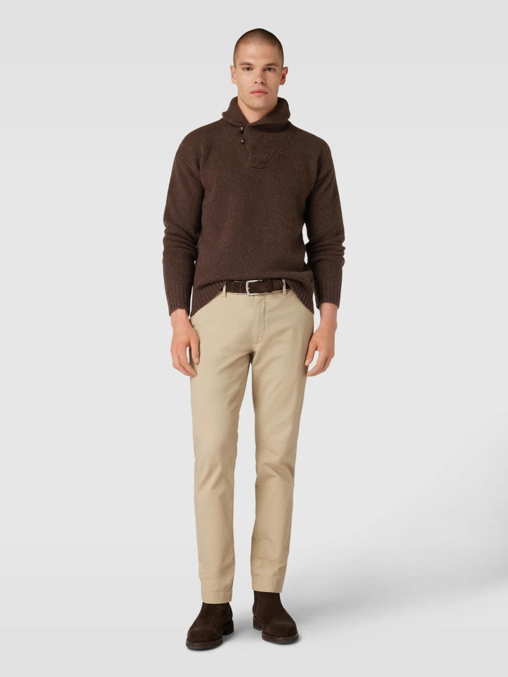 POLO Ralph Lauren trui-80% wol, 20% kashmier-HEREN TRUIEN & VESTEN-Bruin