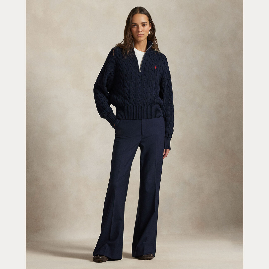 POLO Ralph Lauren – Trui Blauw-100% katoen-DAMES TRUIEN & VESTEN-Blauw