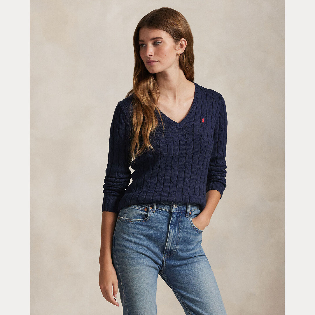 POLO Ralph Lauren trui – Blauw-100% katoen-DAMES TRUIEN & VESTEN-Blauw