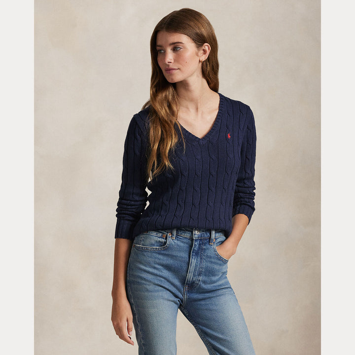 POLO Ralph Lauren trui – Blauw-100% katoen-DAMES TRUIEN & VESTEN-Blauw