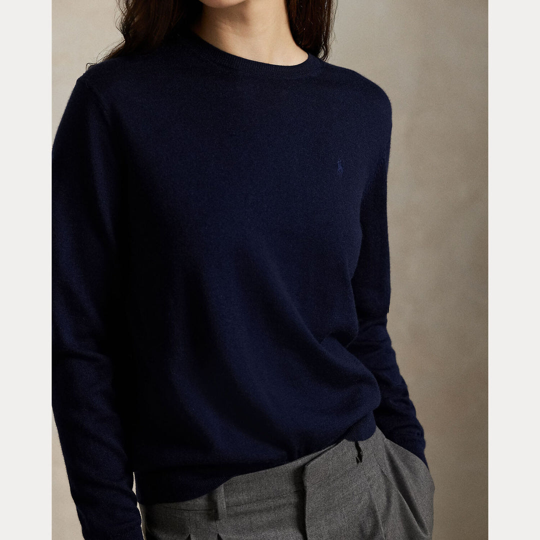 POLO Ralph Lauren Trui – Blauw-100% wol-DAMES TRUIEN & VESTEN-Blauw