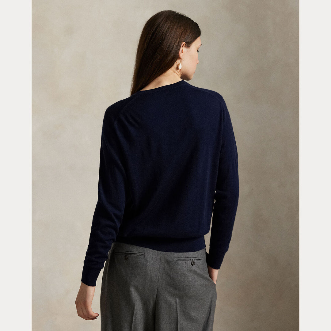 POLO Ralph Lauren Trui – Blauw-100% wol-DAMES TRUIEN & VESTEN-Blauw