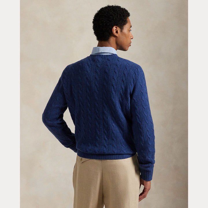 POLO Ralph Lauren Trui – Blauw-90% wol, 10% kashmier-HEREN TRUIEN & VESTEN-Blauw