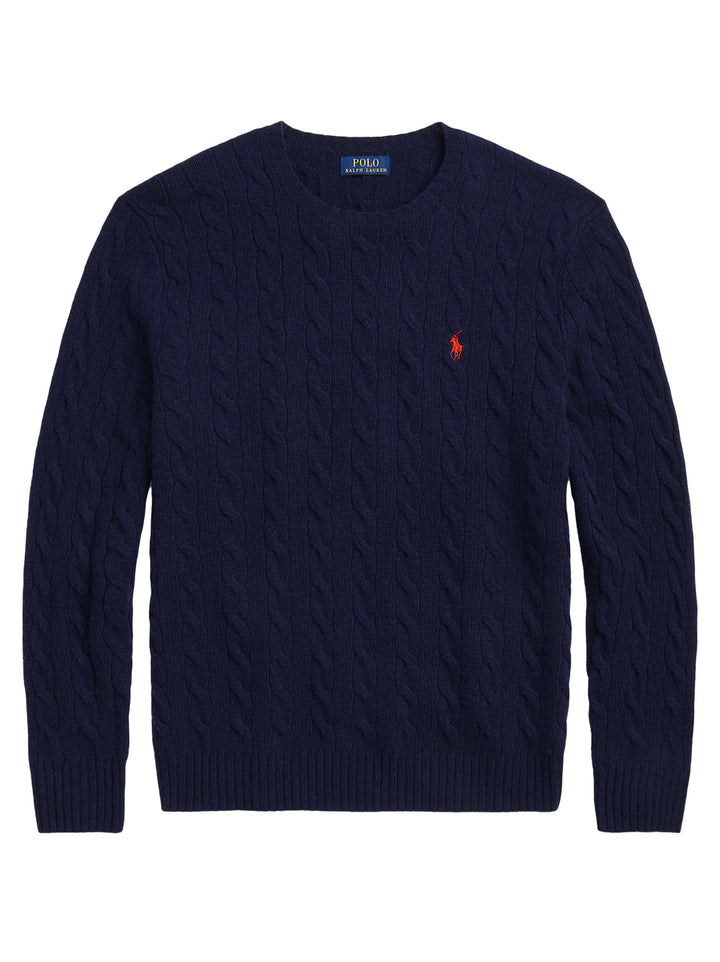 POLO Ralph Lauren Trui – Blauw-90% wol, 10% kasjmier-HEREN TRUIEN & VESTEN-Blauw