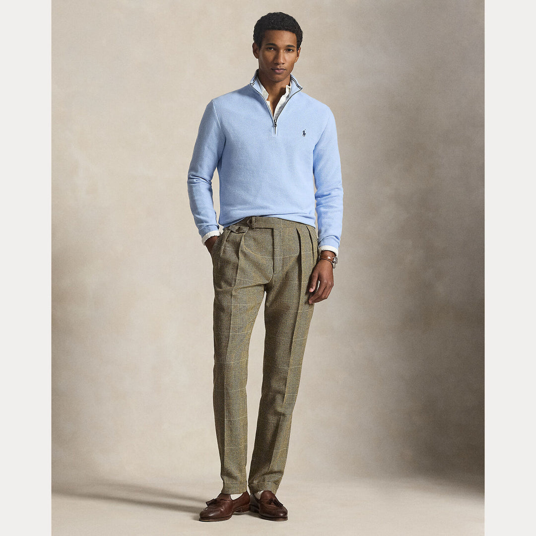 POLO Ralph Lauren Trui Met Rits – Blauw-100% katoen-HEREN TRUIEN & VESTEN-Blauw