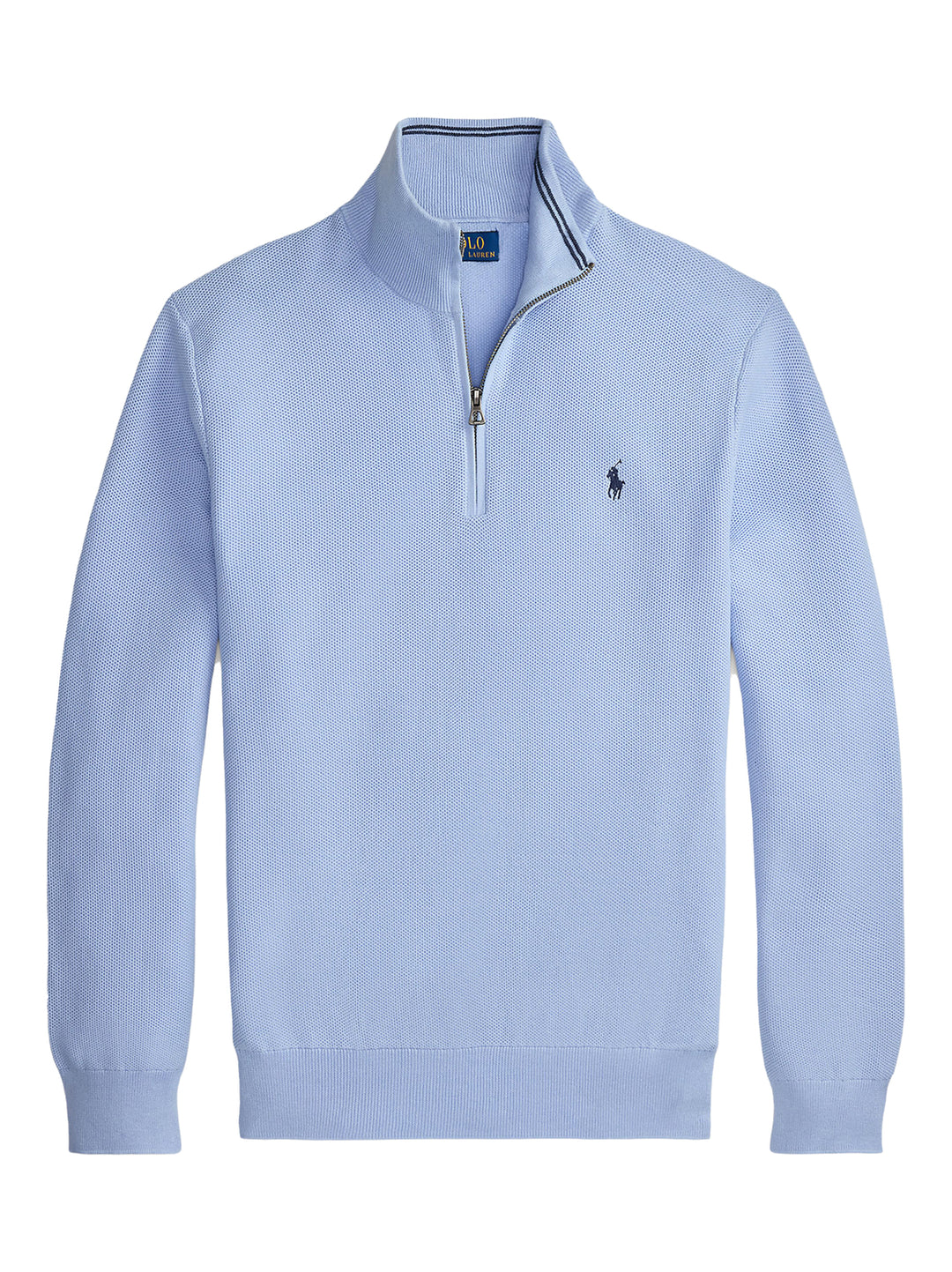 POLO Ralph Lauren Trui Met Rits – Blauw-100% katoen-HEREN TRUIEN & VESTEN-Blauw