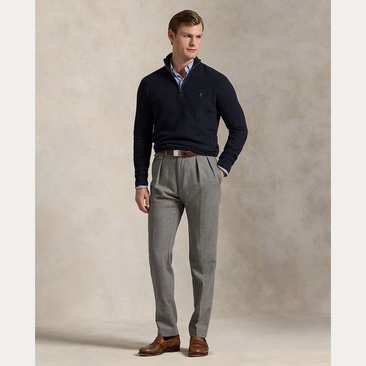 POLO Ralph Lauren Trui Met Rits – Blauw-100% katoen-HEREN TRUIEN & VESTEN-Blauw