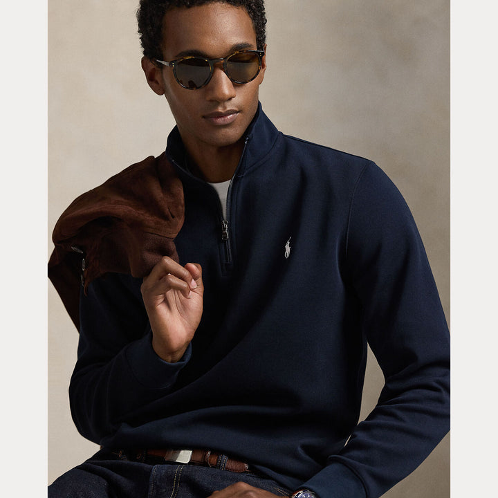POLO Ralph Lauren Trui Met Rits - Blauw-66% katoen, 34% polyester-HEREN TRUIEN & VESTEN-Blauw