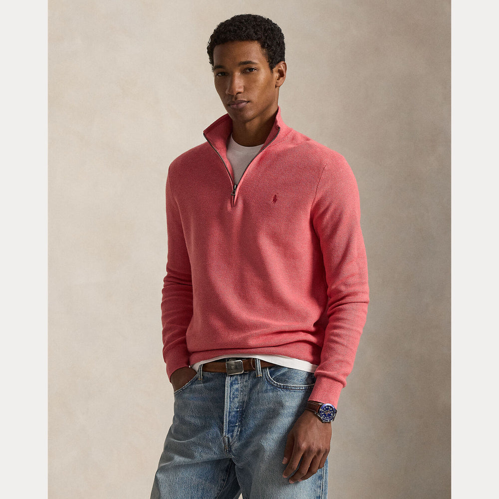 POLO Ralph Lauren Trui Met Rits – Roze-100% katoen-HEREN TRUIEN & VESTEN-Roze
