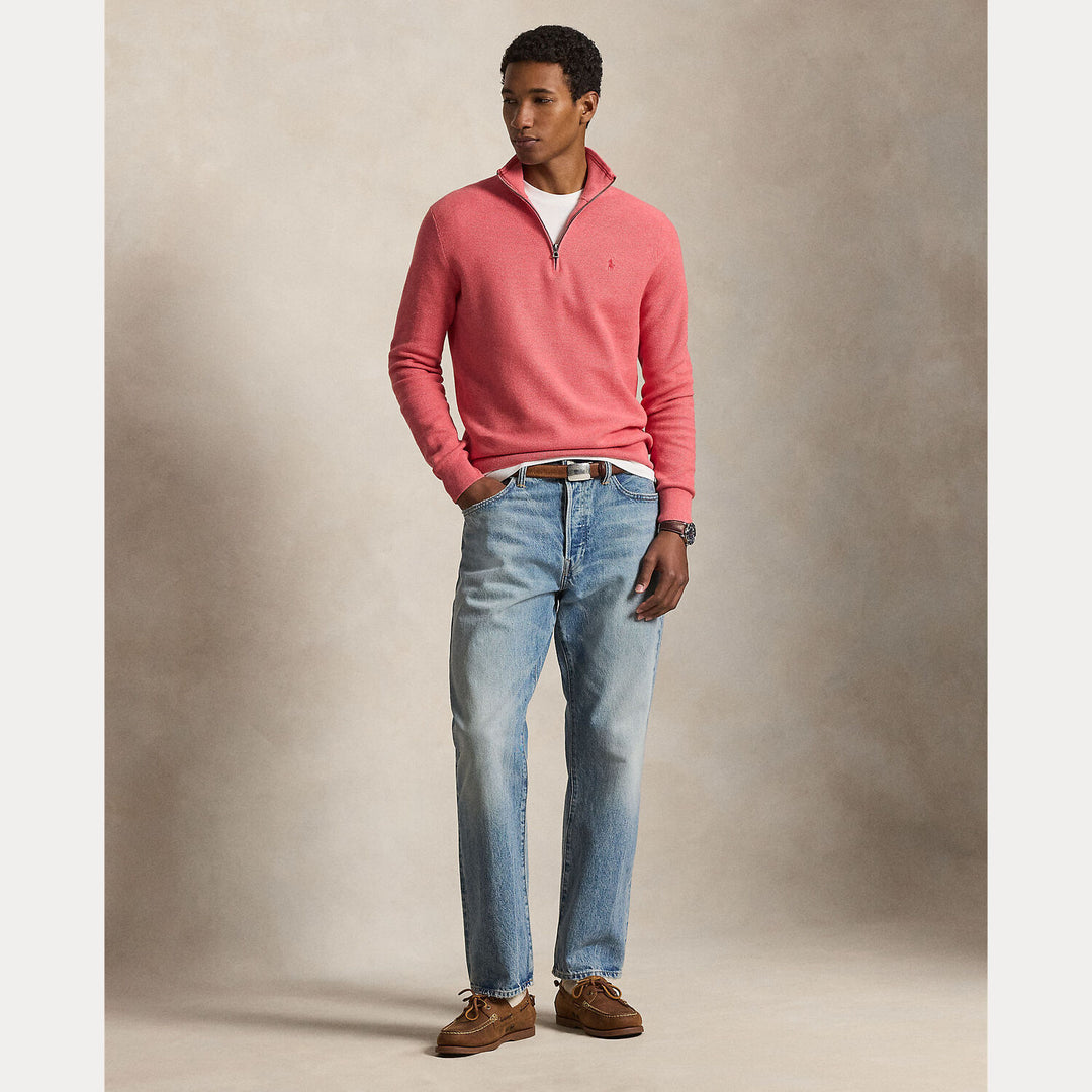 POLO Ralph Lauren Trui Met Rits – Roze-100% katoen-HEREN TRUIEN & VESTEN-Roze