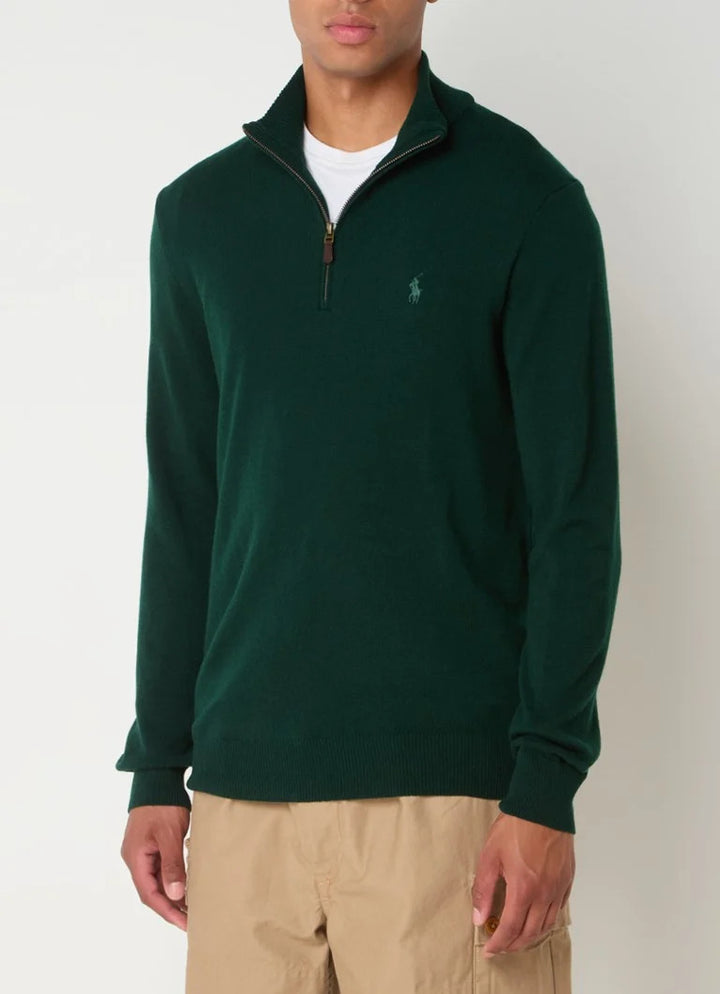 POLO Ralph Lauren trui rits-100% wol-HEREN TRUIEN & VESTEN-Groen