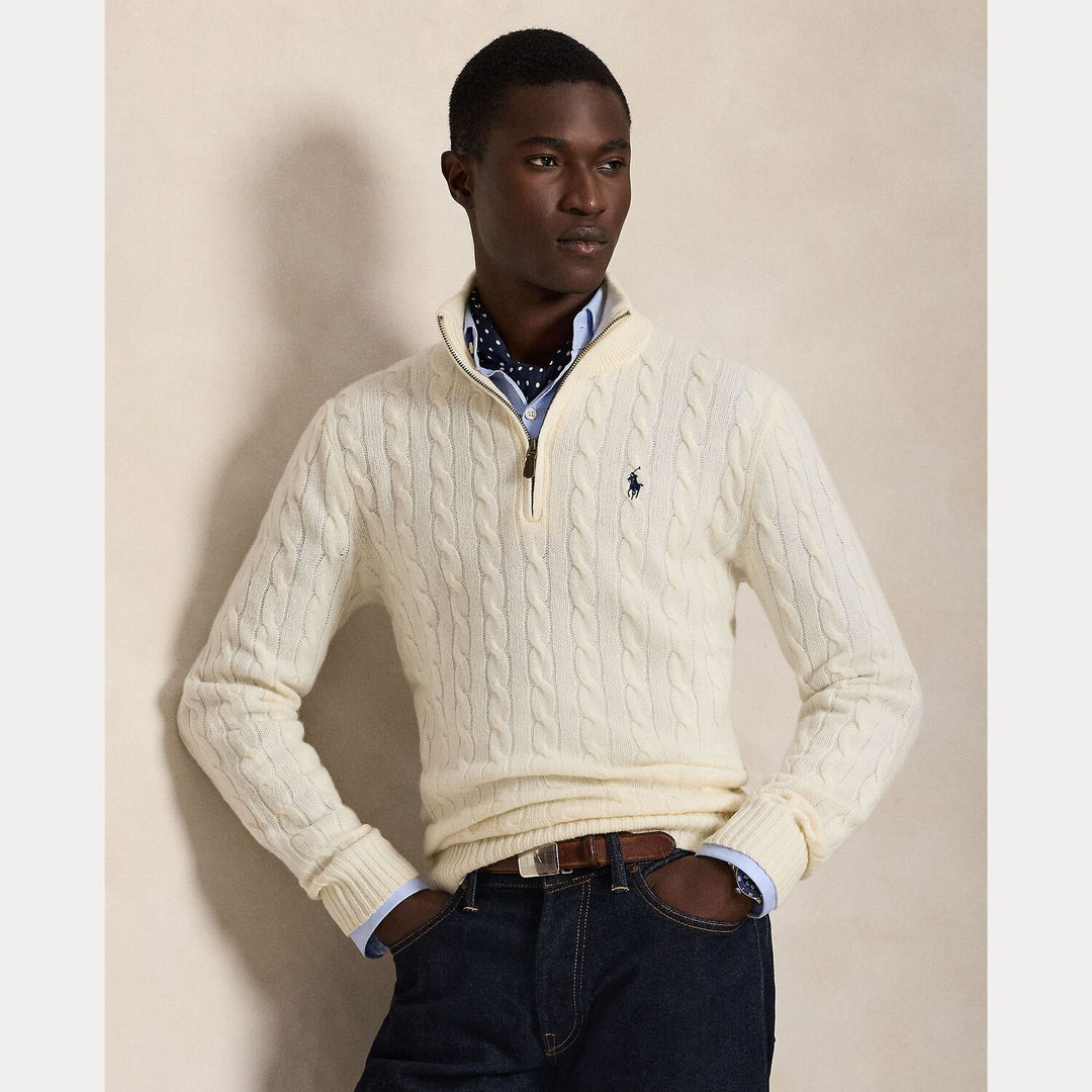 POLO Ralph Lauren Trui Rits – Room-90% wol, 10% kashmier-HEREN TRUIEN & VESTEN-Room