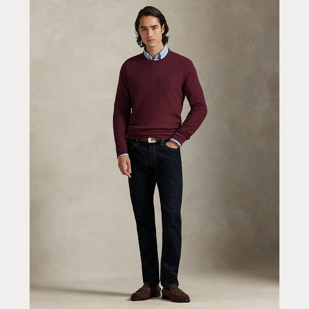 POLO Ralph Lauren – Trui Ronde Hals -100% katoen-HEREN TRUIEN & VESTEN-Rood