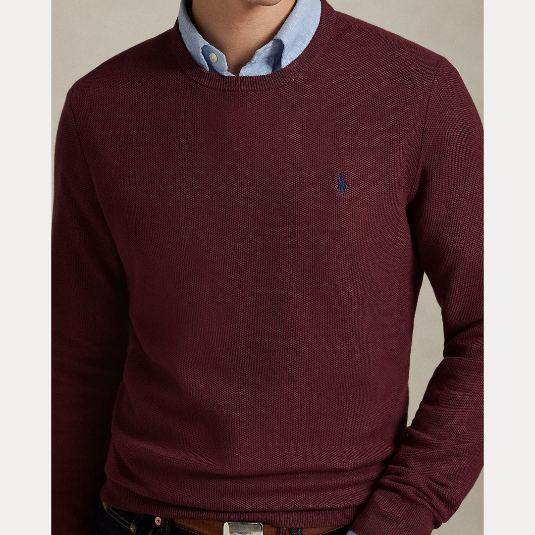 POLO Ralph Lauren – Trui Ronde Hals -100% katoen-HEREN TRUIEN & VESTEN-Rood