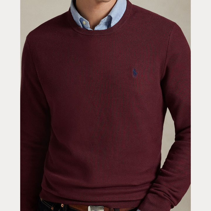 POLO Ralph Lauren – Trui Ronde Hals -100% katoen-HEREN TRUIEN & VESTEN-Rood