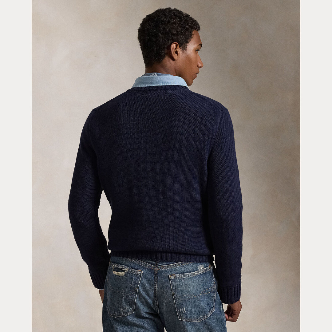 POLO Ralph Lauren Trui Ronde Hals – Blauw-100% katoen-HEREN TRUIEN & VESTEN-Blauw