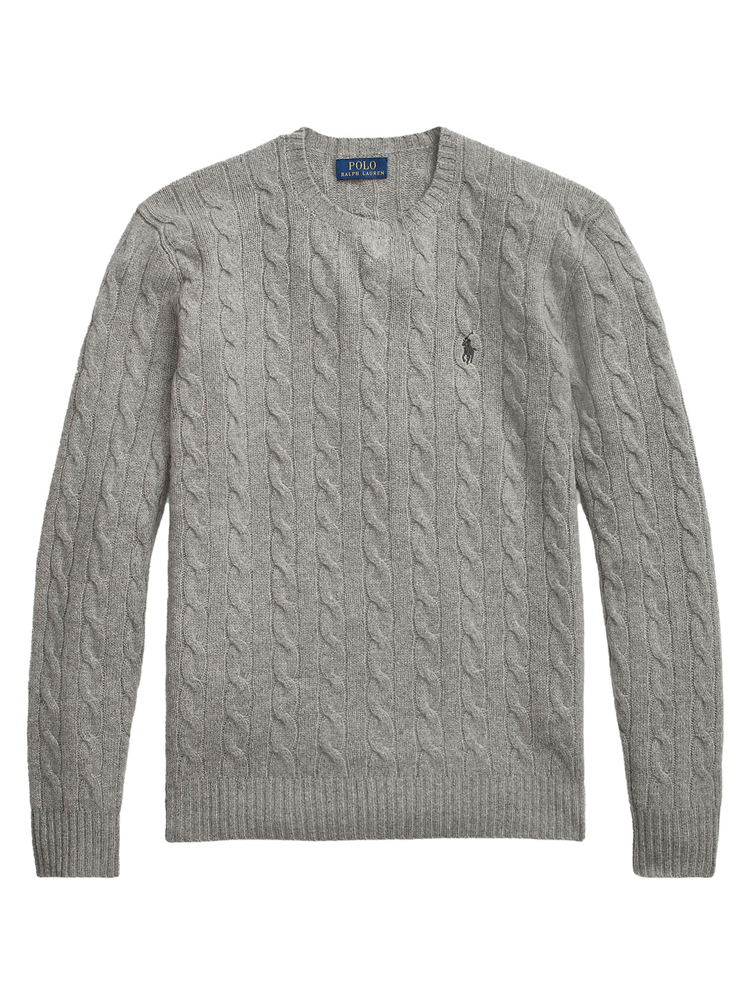 POLO Ralph Lauren Trui Ronde Hals – Grijs-90% wol, 10% cashmere-HEREN TRUIEN & VESTEN-Grijs