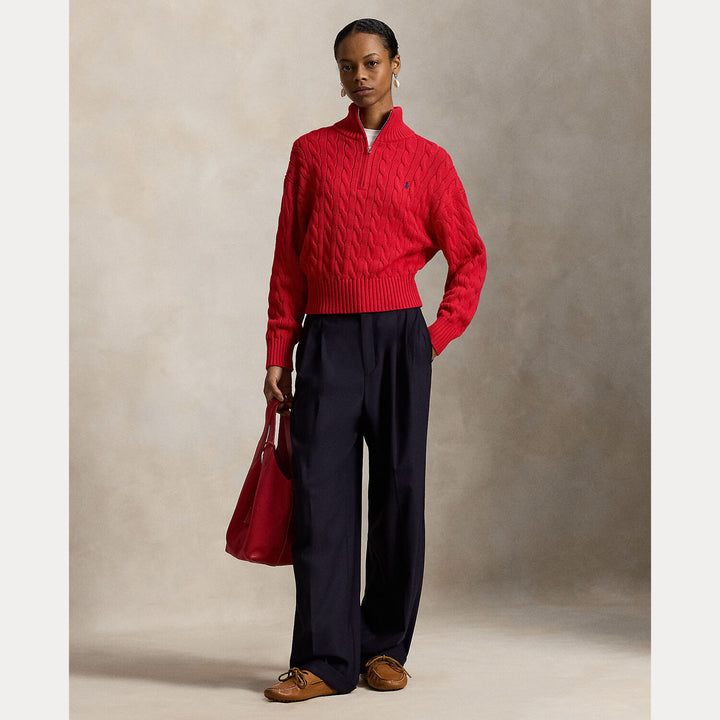 POLO Ralph Lauren – Trui Rood-100% katoen-DAMES TRUIEN & VESTEN-Rood