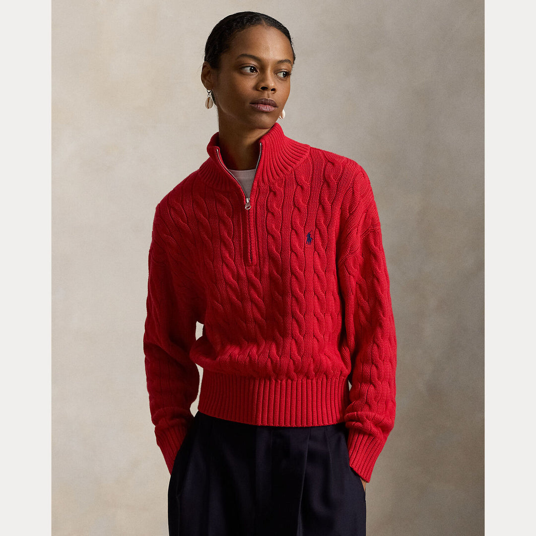 POLO Ralph Lauren – Trui Rood-100% katoen-DAMES TRUIEN & VESTEN-Rood