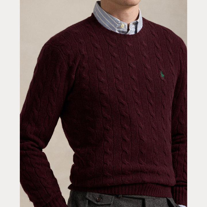 POLO Ralph Lauren Trui – Rood-90% wol, 10% kasjmier-HEREN TRUIEN & VESTEN-Rood