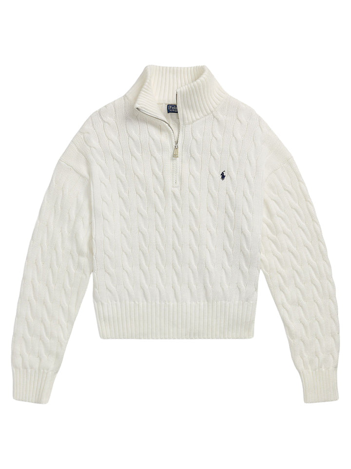 POLO Ralph Lauren – Trui Wit-100% katoen-DAMES TRUIEN & VESTEN-Wit