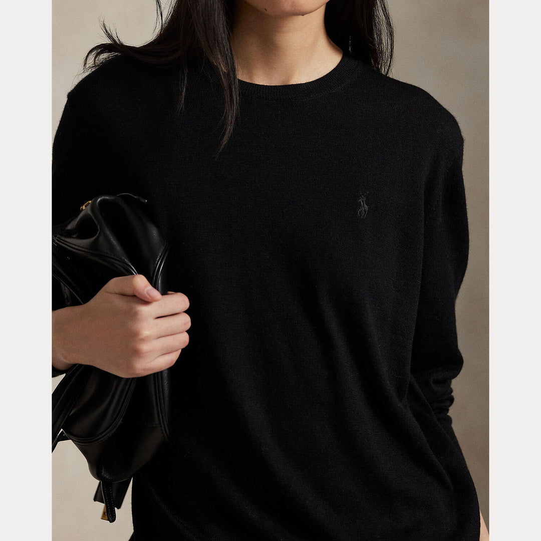 POLO Ralph Lauren Trui – Zwart-100% wol-DAMES TRUIEN & VESTEN-Zwart