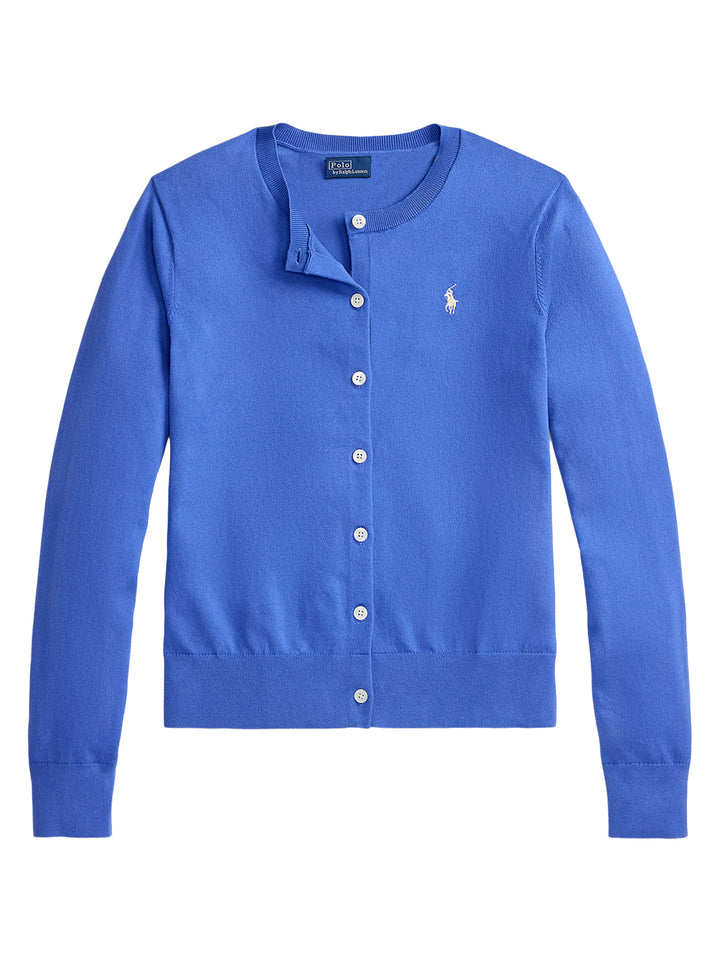 POLO Ralph Lauren – Vest Blauw-81% katoen, 16% nylon, 3% elastaan-DAMES TRUIEN & VESTEN-Blauw