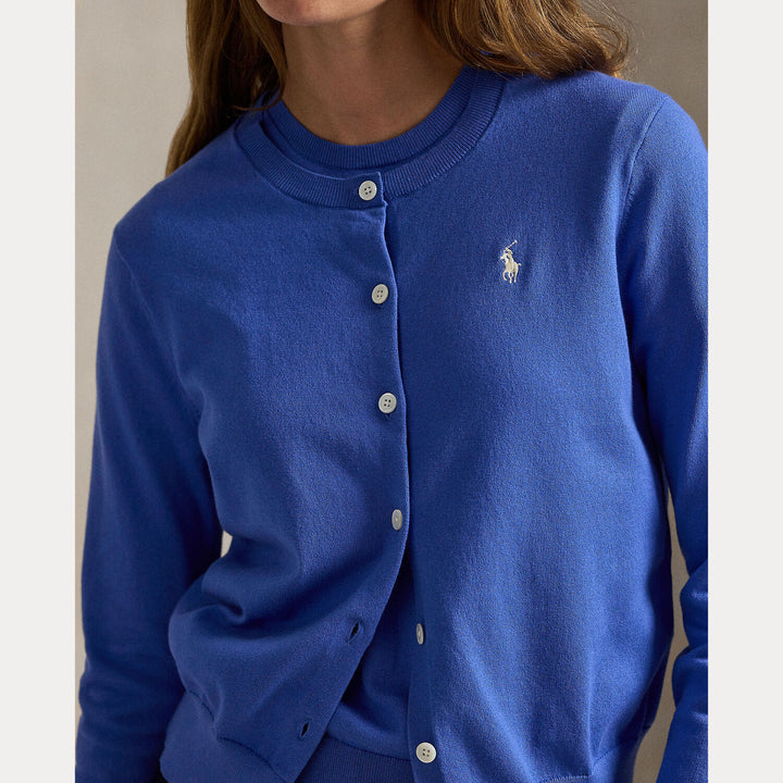 POLO Ralph Lauren – Vest Blauw-81% katoen, 16% nylon, 3% elastaan-DAMES TRUIEN & VESTEN-Blauw