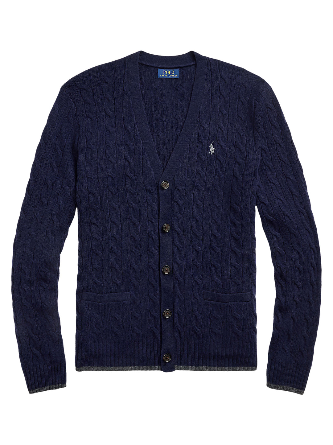 POLO Ralph Lauren Vest – Blauw-90% wol, 10% kasjmier-HEREN TRUIEN & VESTEN-Blauw