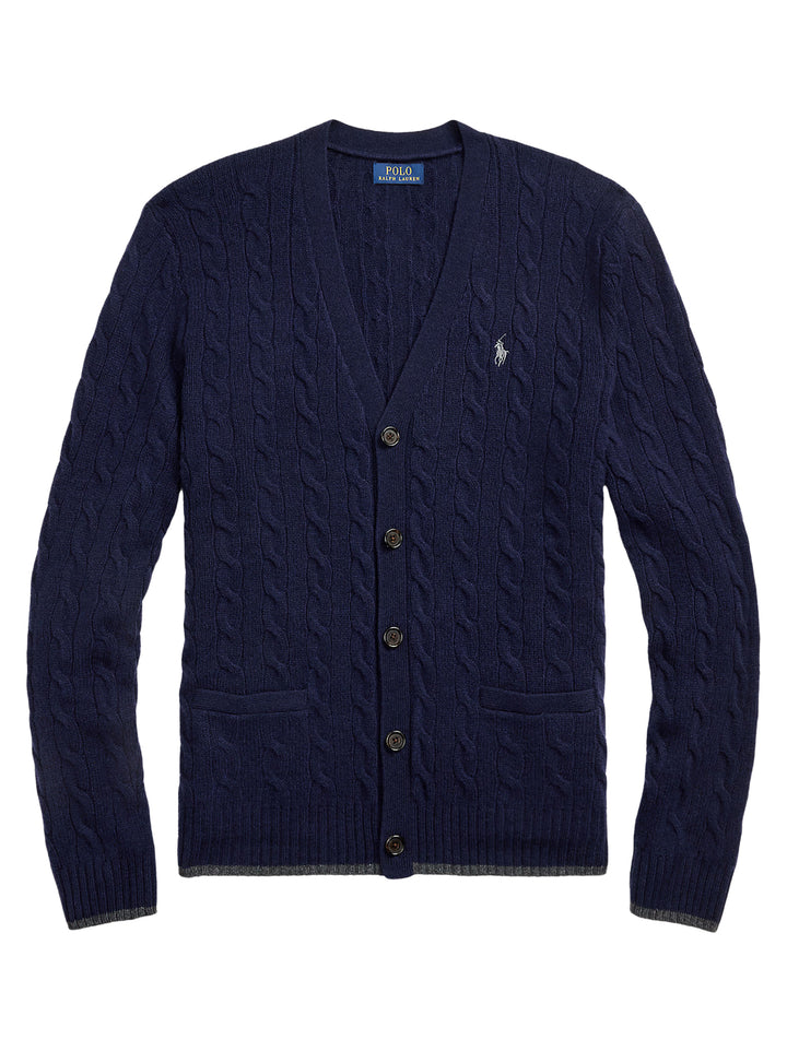 POLO Ralph Lauren Vest – Blauw-90% wol, 10% kasjmier-HEREN TRUIEN & VESTEN-Blauw