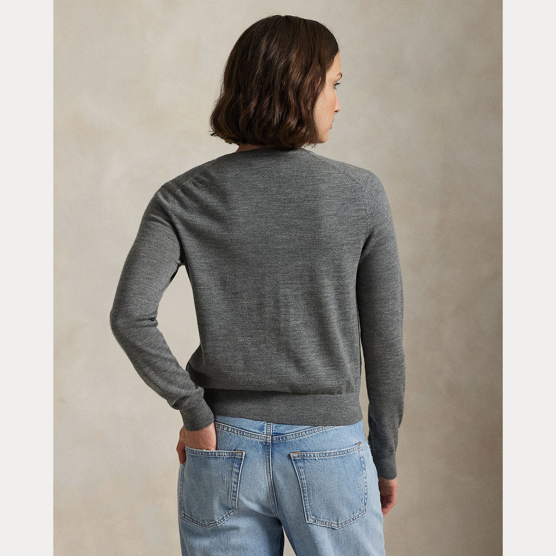 POLO Ralph Lauren Vest – Grijs-100% wol-DAMES TRUIEN & VESTEN-Grijs