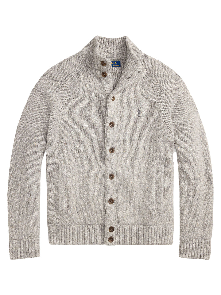 POLO Ralph Lauren Vest met Knoop – Grijs-60% wol, 20% viscose, 20% nylon-HEREN TRUIEN & VESTEN-Grijs