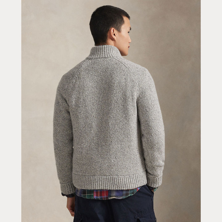 POLO Ralph Lauren Vest met Knoop – Grijs-60% wol, 20% viscose, 20% nylon-HEREN TRUIEN & VESTEN-Grijs