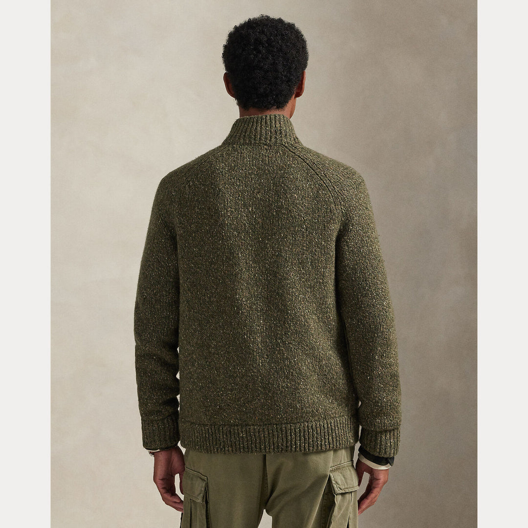 POLO Ralph Lauren Vest met Knoop – Groen-60% wol, 20% viscose, 20% nylon-HEREN TRUIEN & VESTEN-Groen