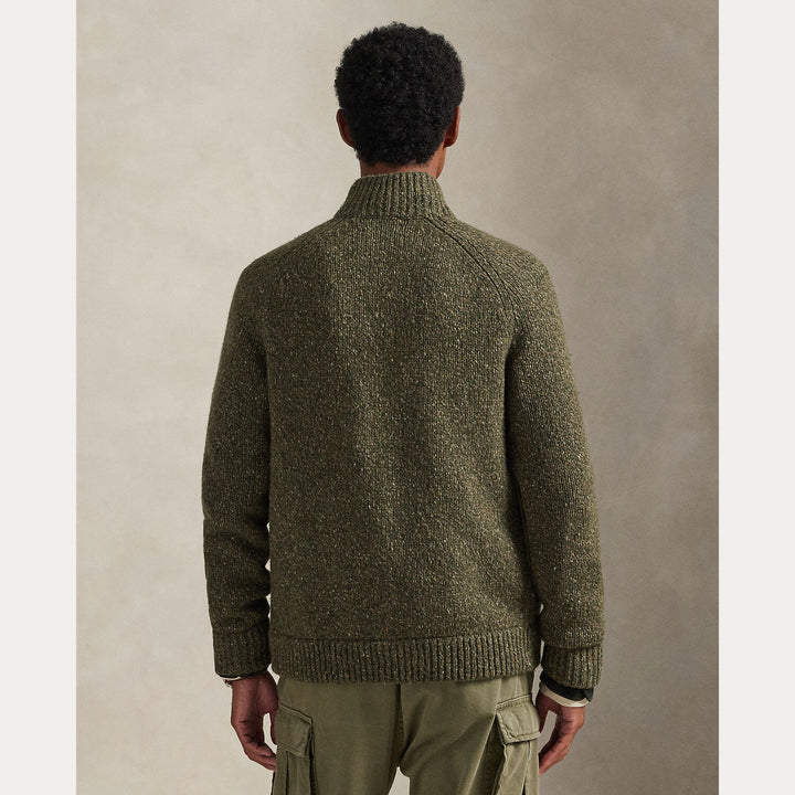 POLO Ralph Lauren Vest met Knoop – Groen-60% wol, 20% viscose, 20% nylon-HEREN TRUIEN & VESTEN-Groen