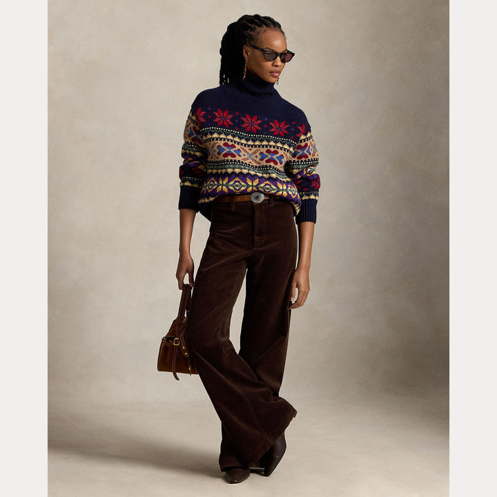 Polo Ralph Lauren Wol-Kasjmierblend Coltrui Geo-76% wol, 22% katoen, 2% kasjmier-DAMES TRUIEN & VESTEN-Blauw