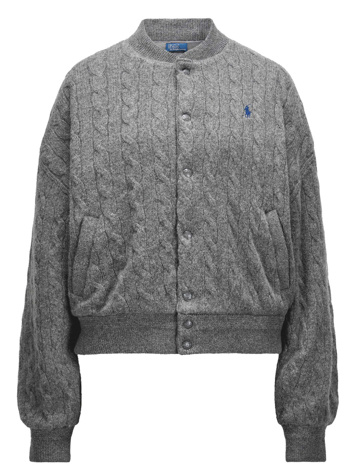 POLO Ralph Lauren Wollen Jack – Grijs-90% wol, 10% kashmier-DAMES JASSEN & JACKS-Grijs