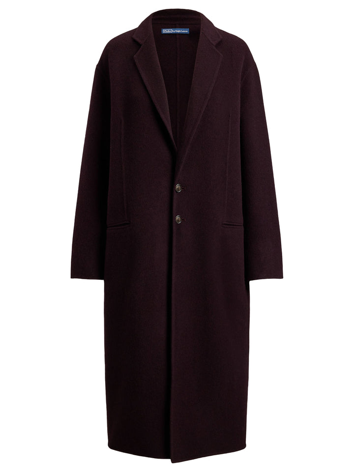 Polo Ralph Lauren Wollen Mantel – Paars-100% wol<br />-DAMES JASSEN & JACKS-Paars