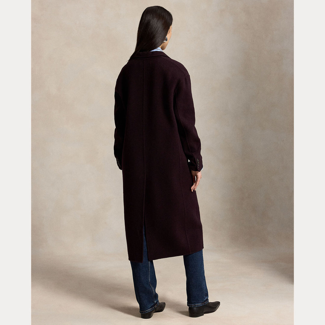 Polo Ralph Lauren Wollen Mantel – Paars-100% wol<br />-DAMES JASSEN & JACKS-Paars
