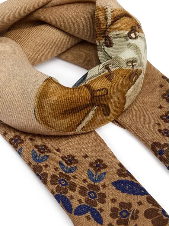 POLO Ralph Lauren Wollen Sjaal met Beer – Beige-100% wol-DAMES ACCESSOIRES-Beige