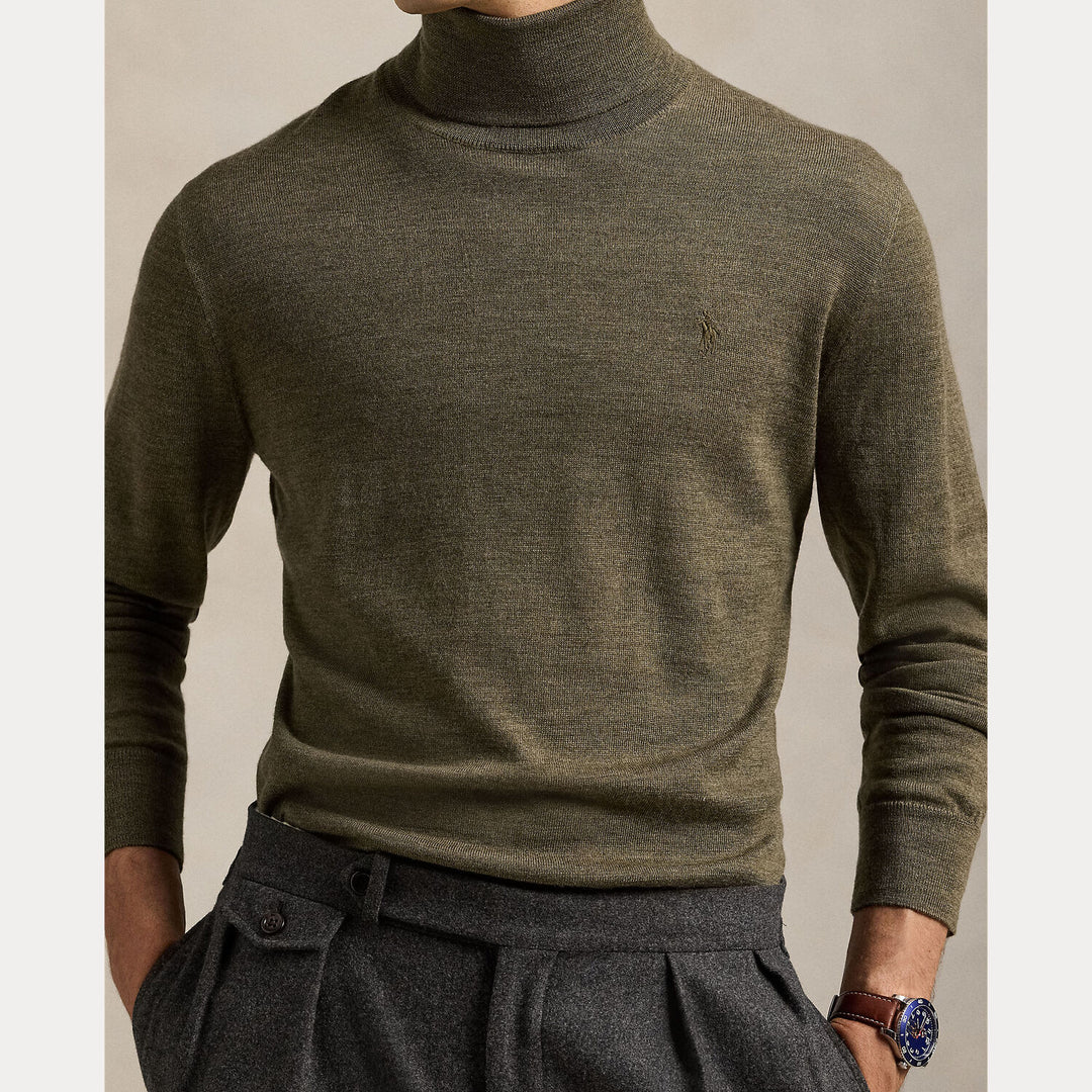 POLO Ralph Lauren Wollen Trui – Groen-100% wol-HEREN TRUIEN & VESTEN-Groen